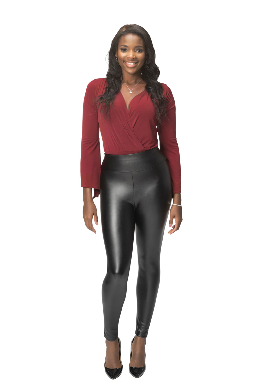 Matt leather leggings best sale