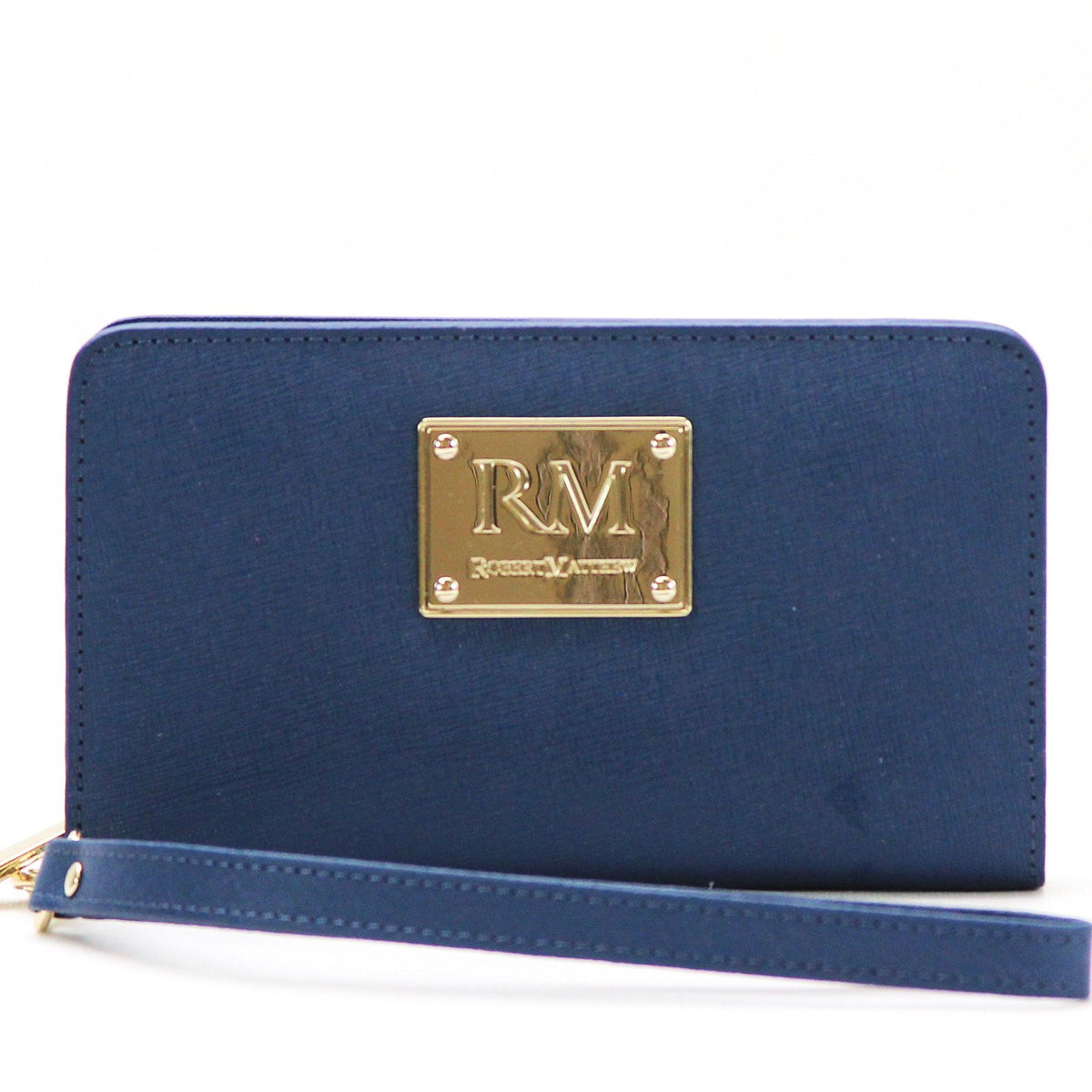 Robert Matthew Aria Leather Wallet in Dark Sapphire | Fashion & Handbags